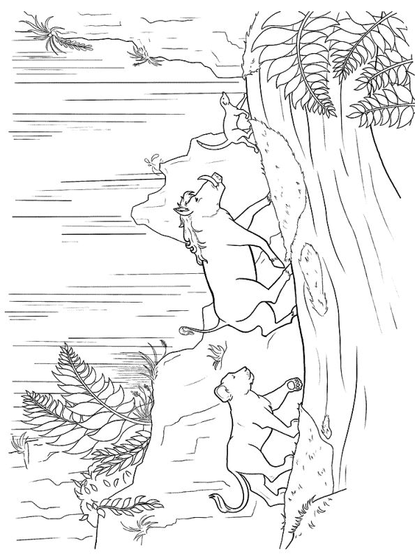 Coloring page Lion KIng 2019 Timon Pumbaa Simba